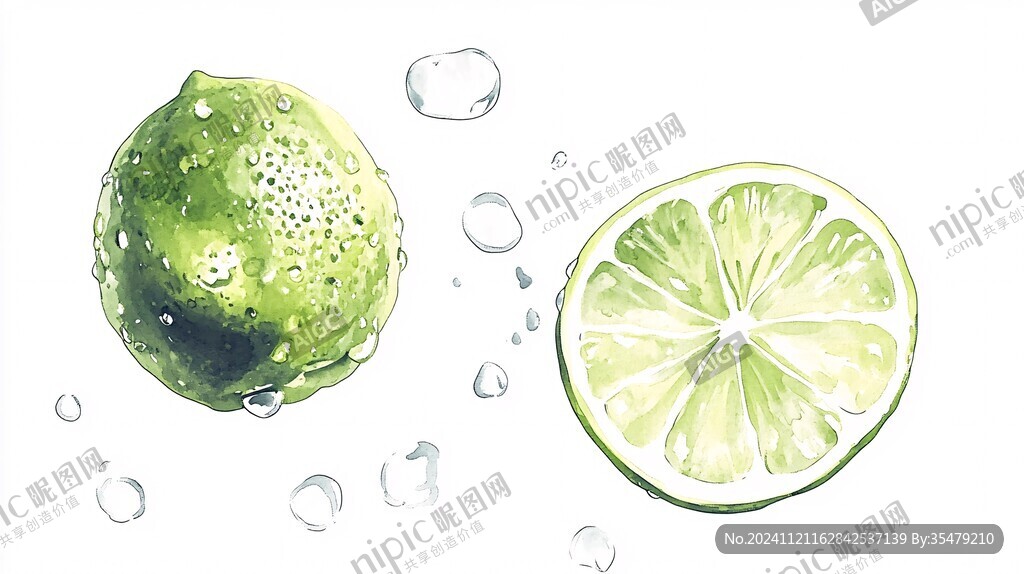 青柠手绘插画