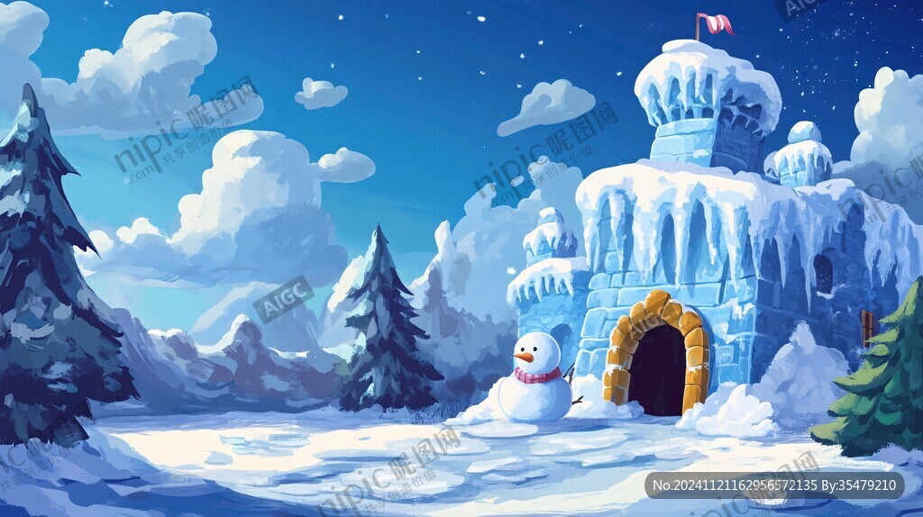 冰雪大世界插画