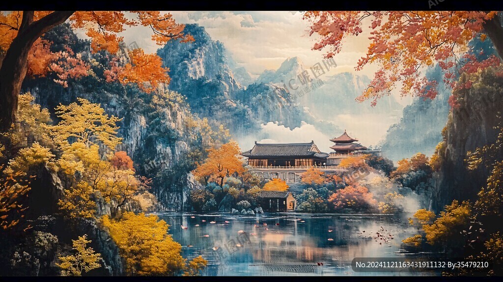 山水楼阁雅致意境风