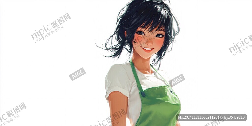 甜美围裙女孩