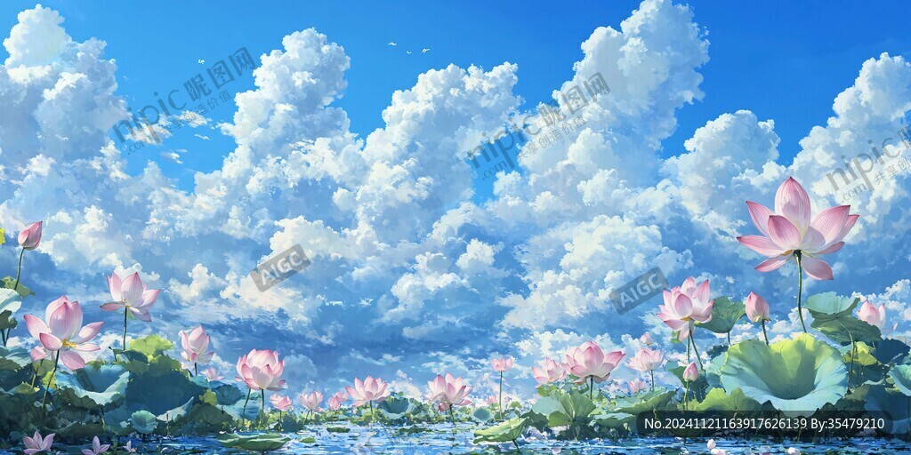 荷花大场景