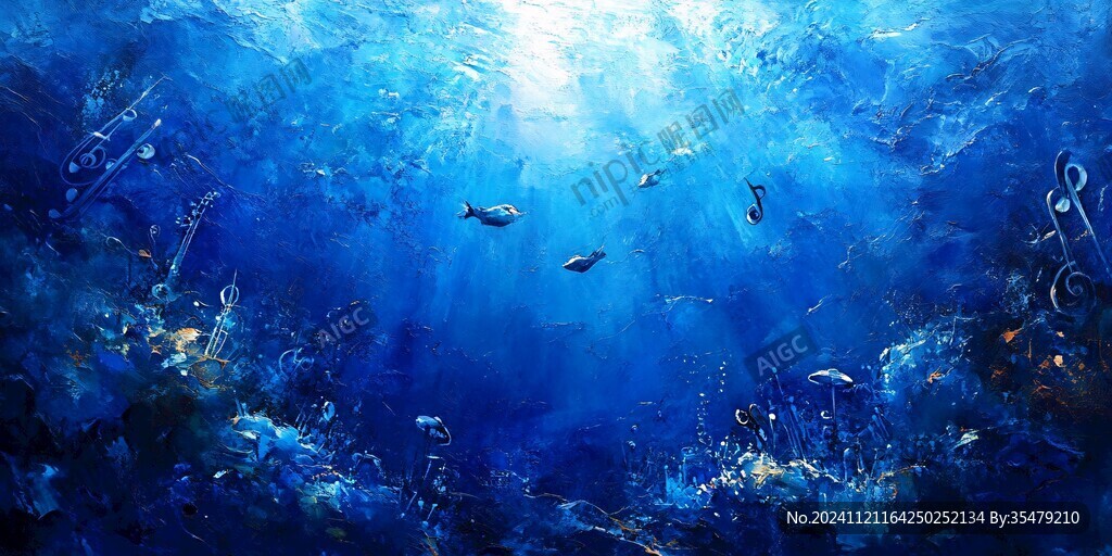 纹理海底世界梦幻蓝色