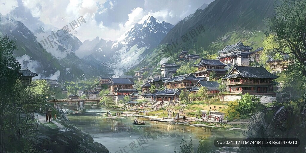 古风场景概念图