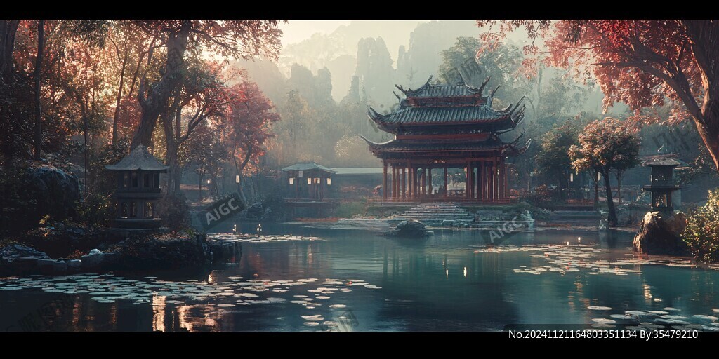 忘飞阁水榭