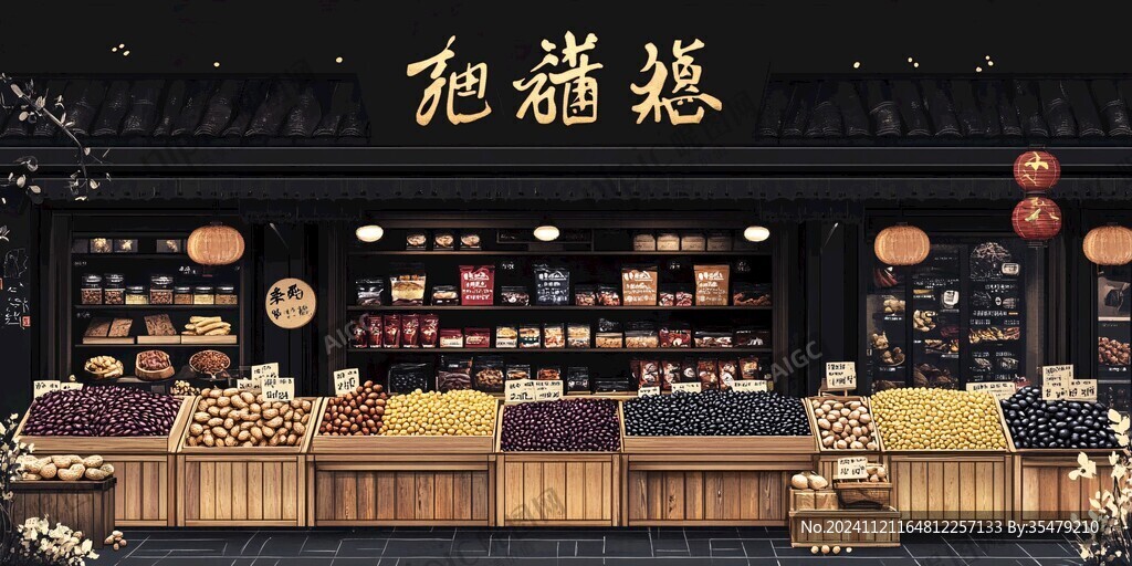 炒货店插画
