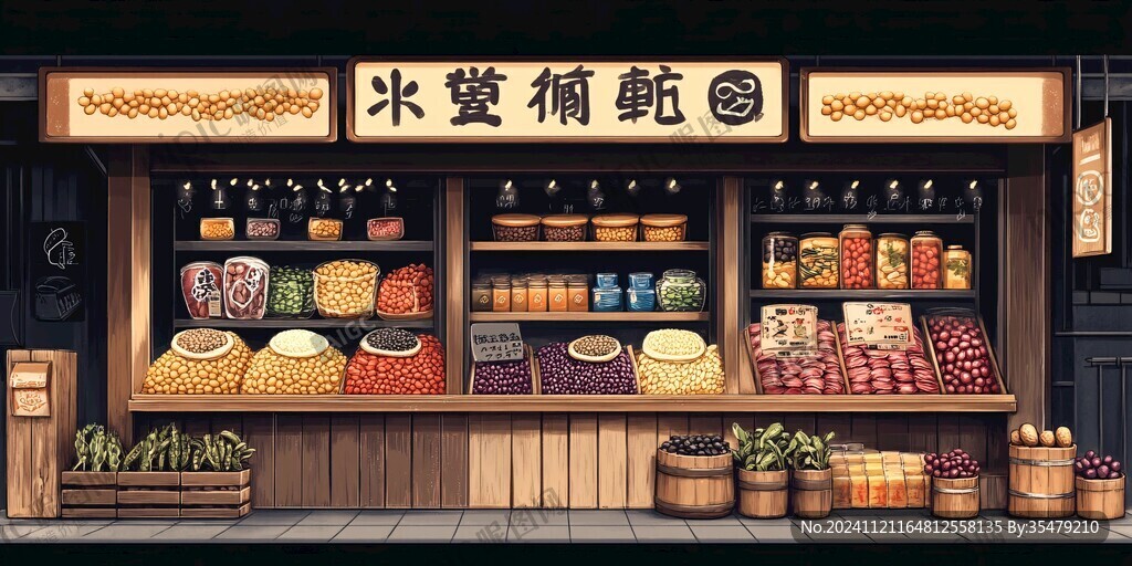 炒货店插画