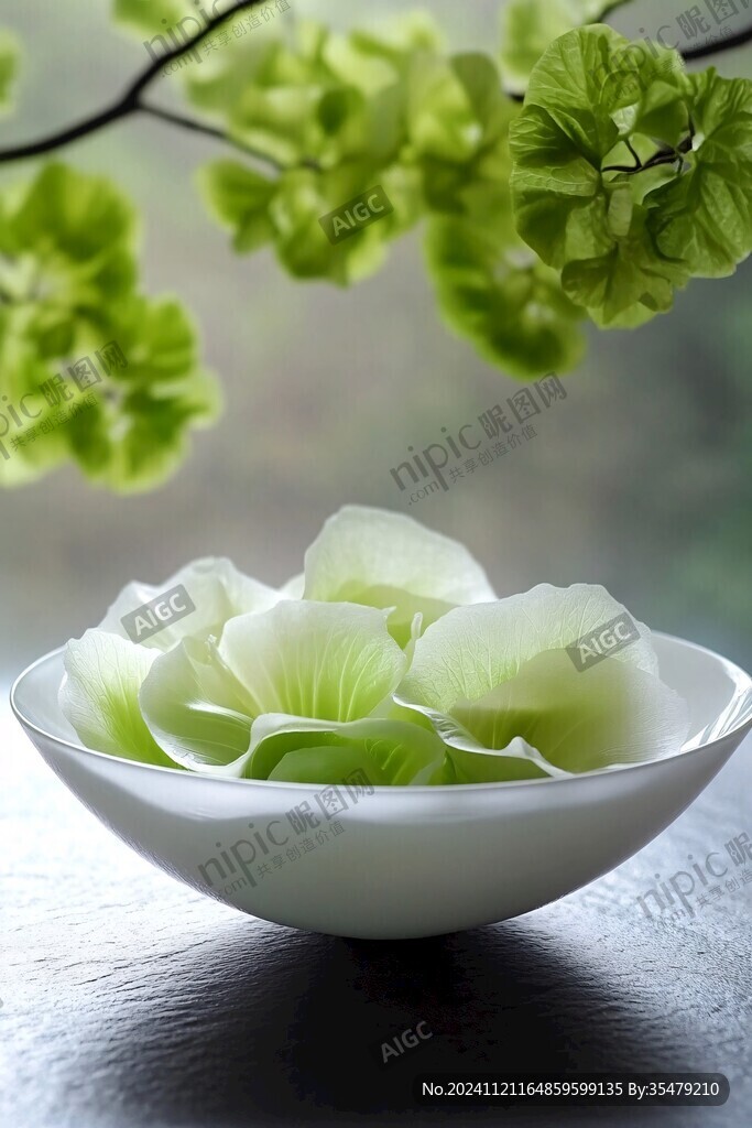 花瓣瓷碗