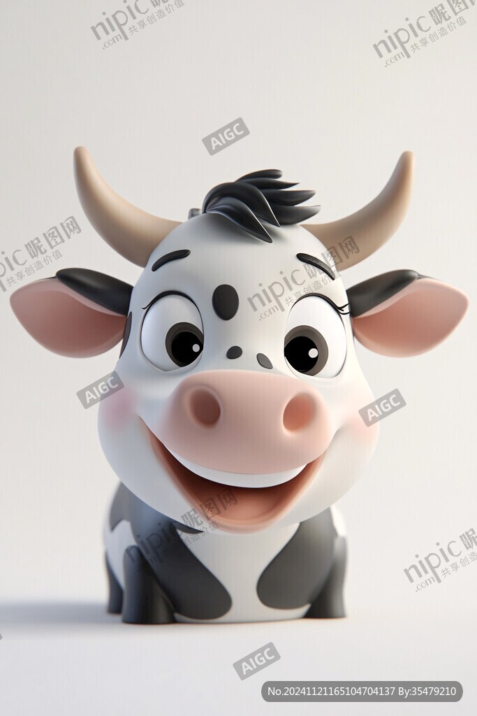 3d卡通牛