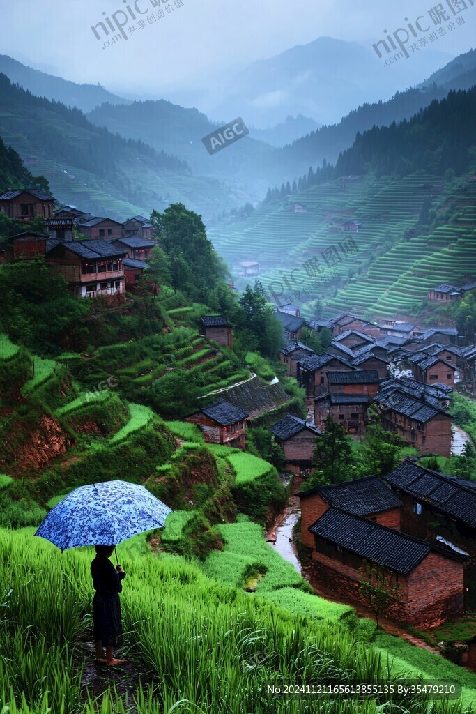 烟雨龙脊