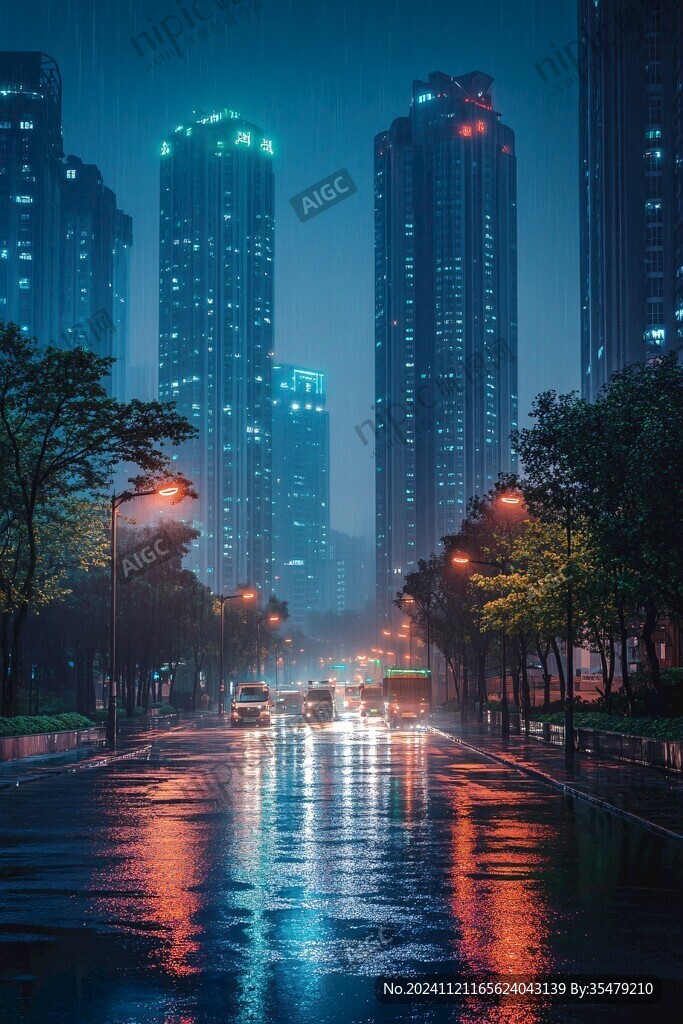 都市雨夜