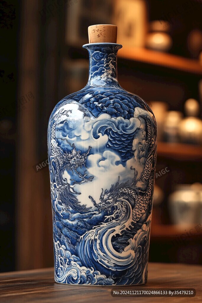 海水纹瓶