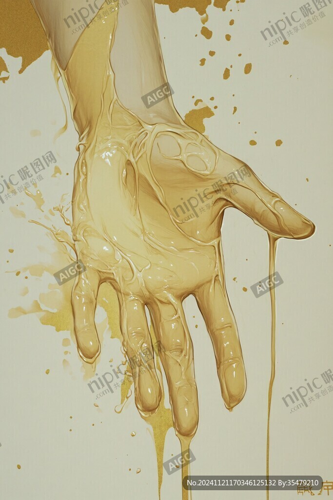 手部特写插画