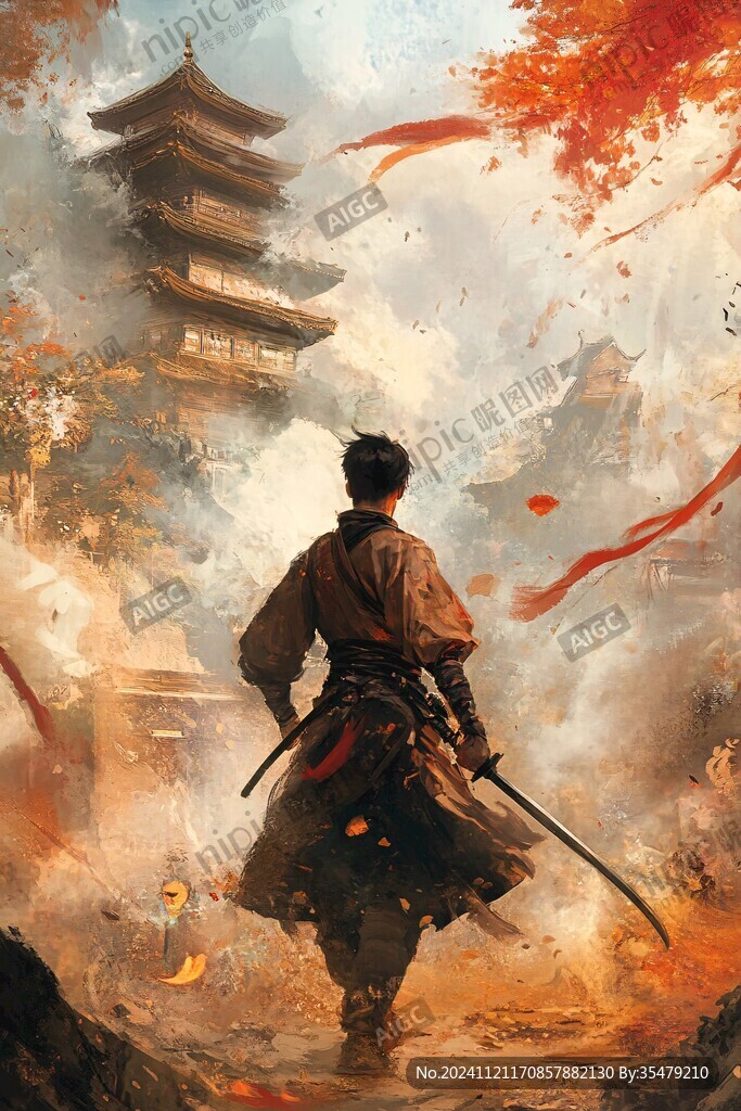 武侠插画海报
