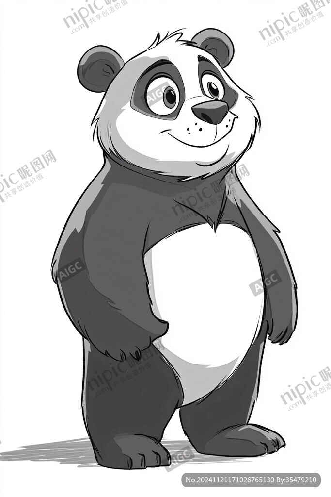 熊猫卡通手绘
