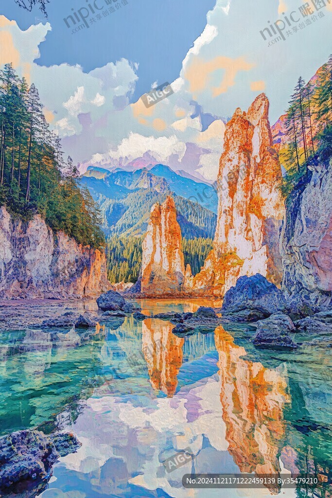 幻彩艺术山水风景