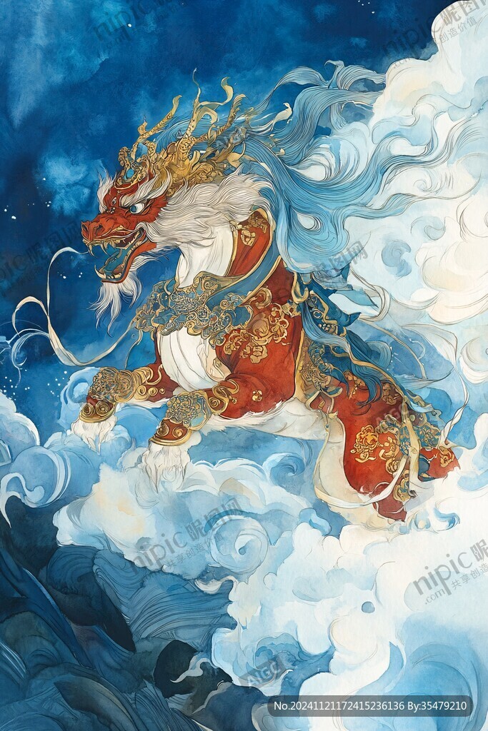 插画龙年插画