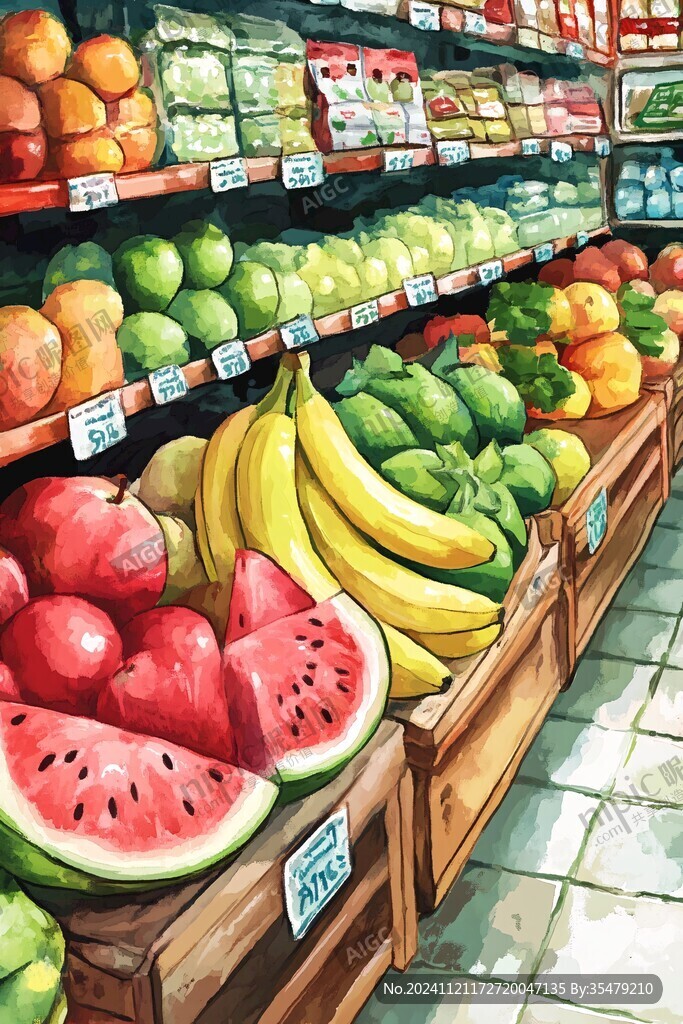 水果店插画