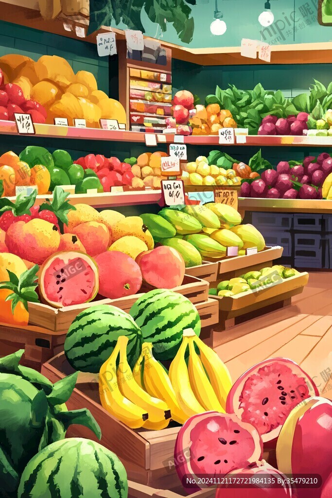 水果店插画