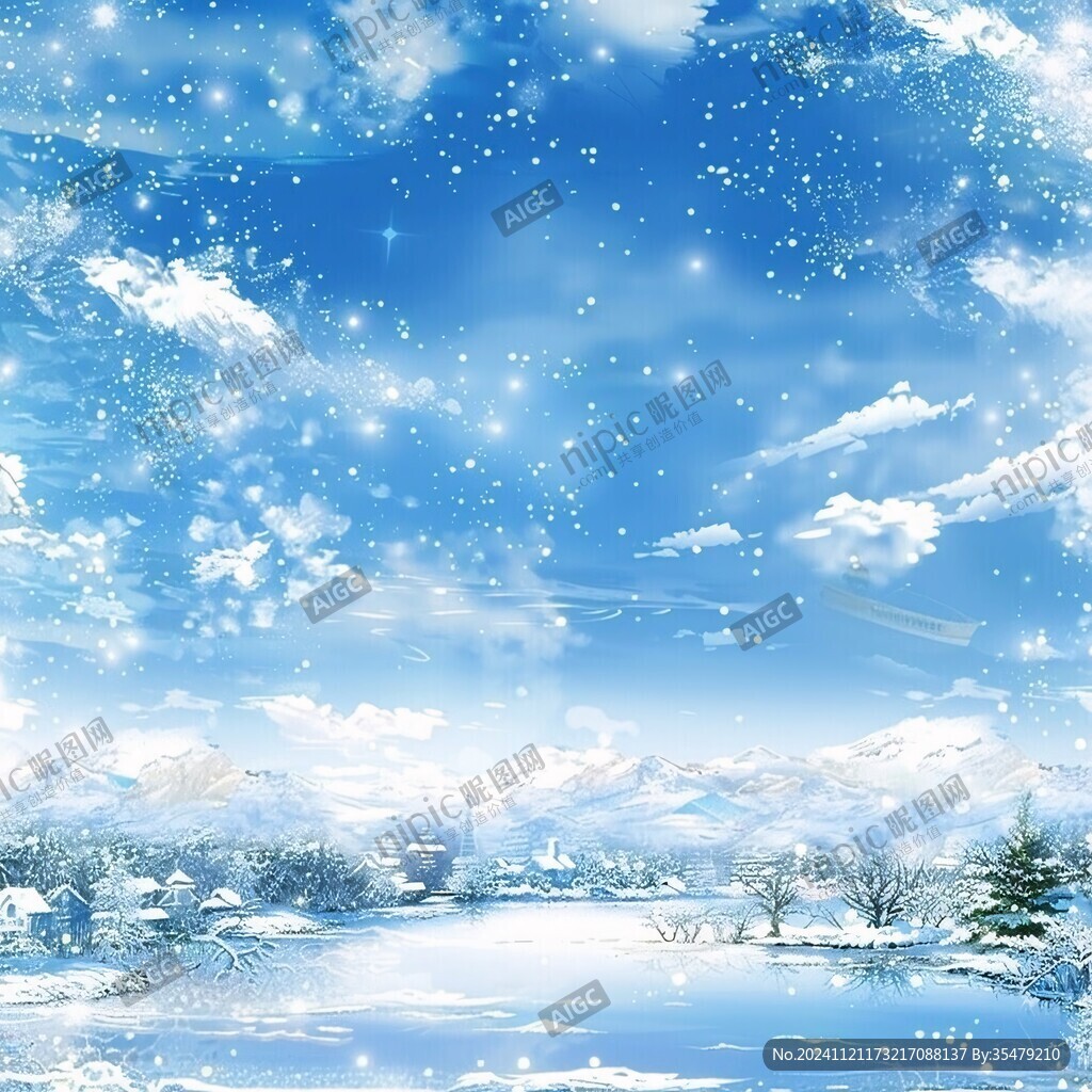 蓝色梦幻冰雪