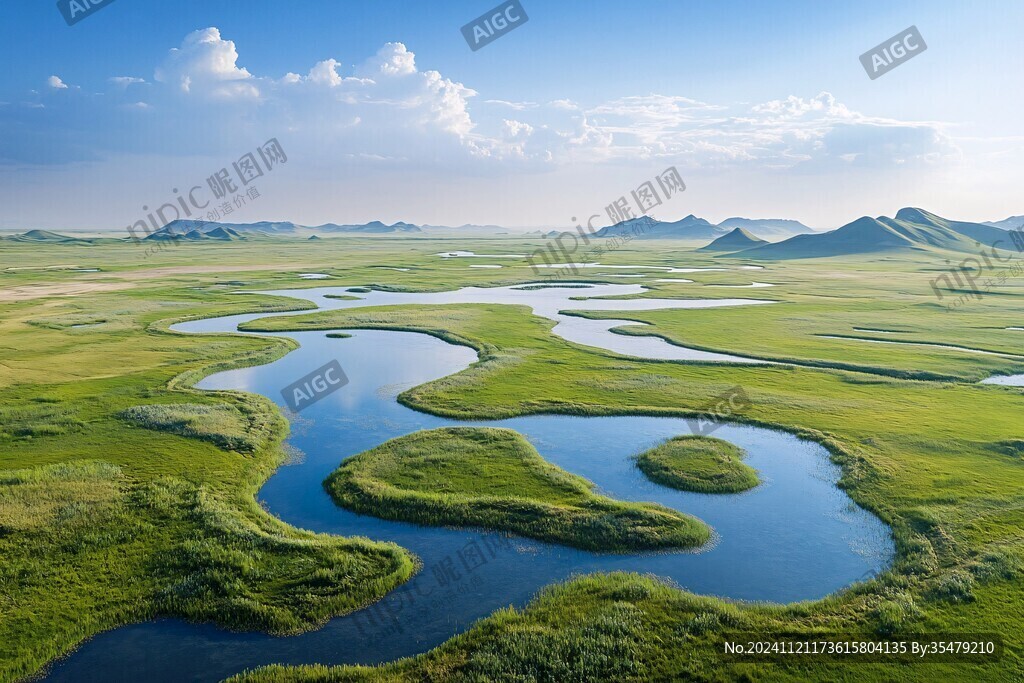 草原九曲河