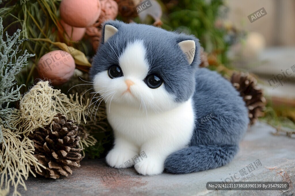 卡通仿真猫