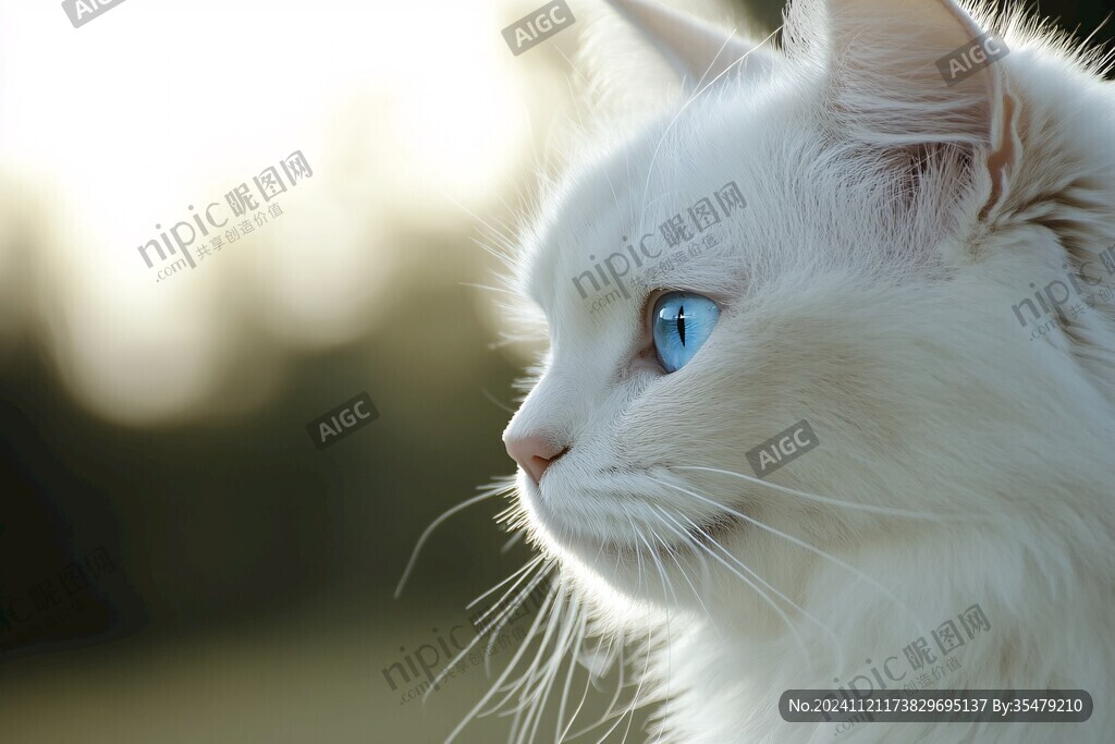 蓝色异瞳猫