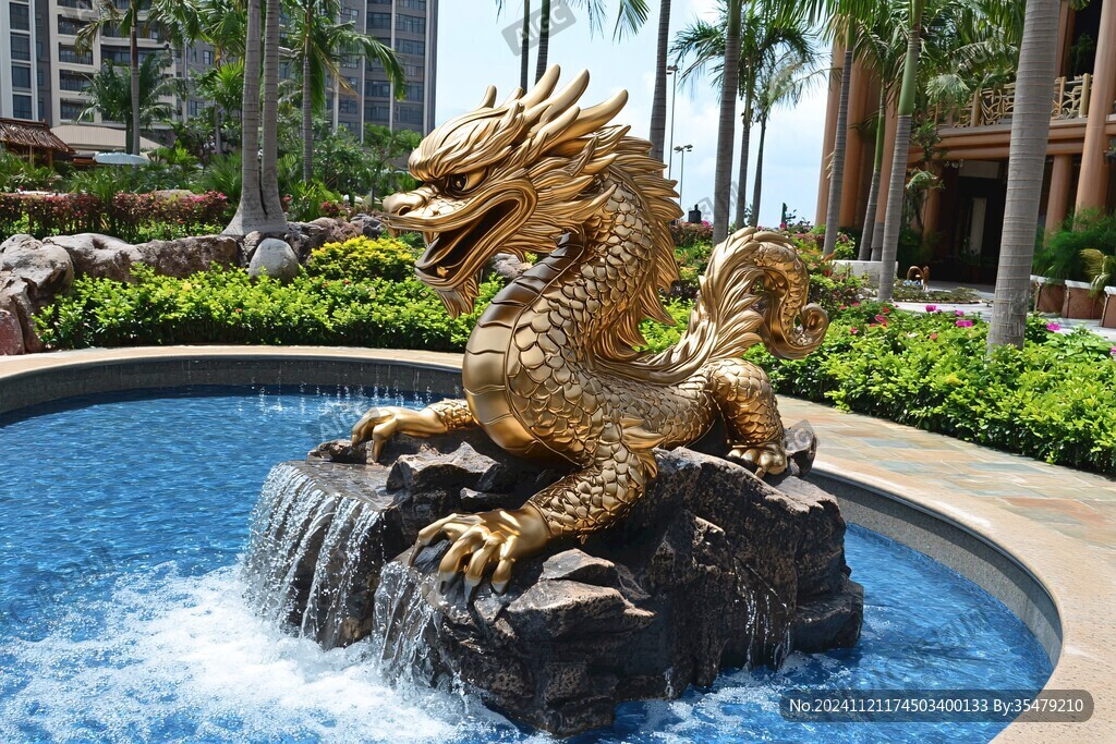 水上龙雕塑