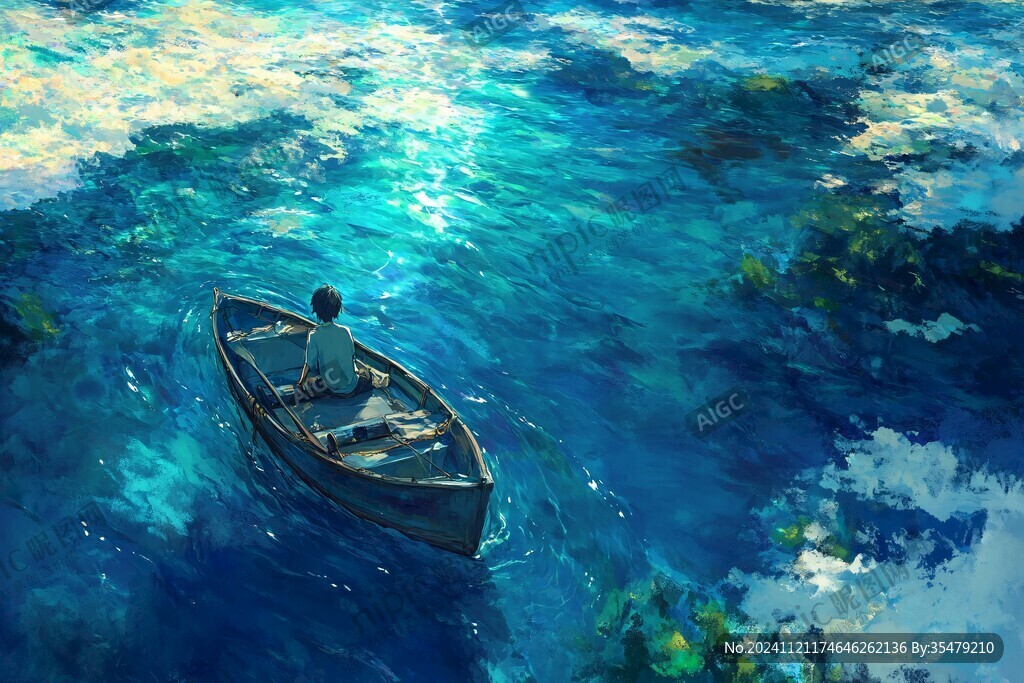 绘画小船