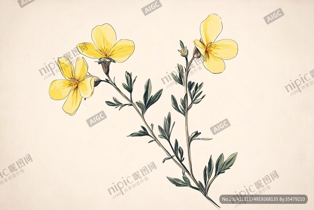 黄花菜插画