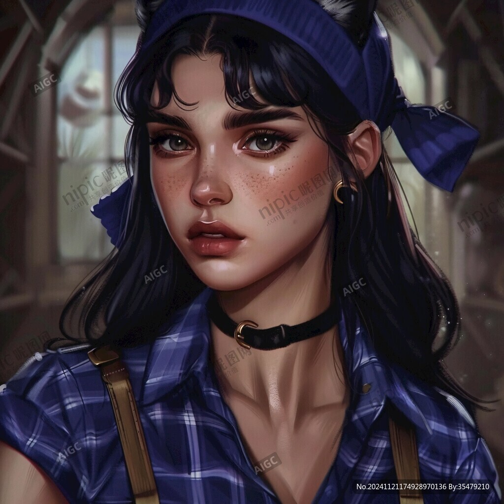 AI创作图厚涂少女 原创厚涂 板绘人像 写实人物插画 欧美画风 日韩厚涂 板绘少女插画 厚涂插画 板绘少女 cg头像 速涂插画 厚涂手绘 半身 ...