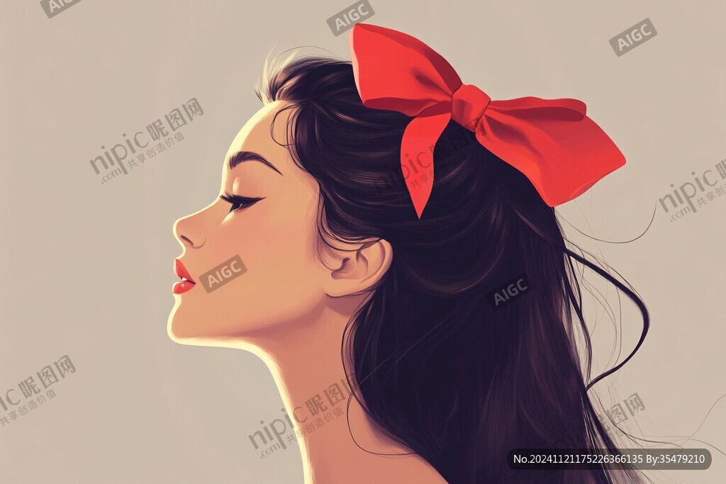 气质美女插画