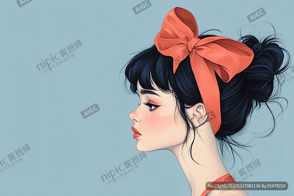 气质美女插画