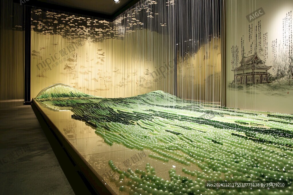 城市规划展示馆插画