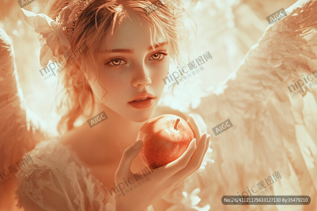 长翅膀的天使女神