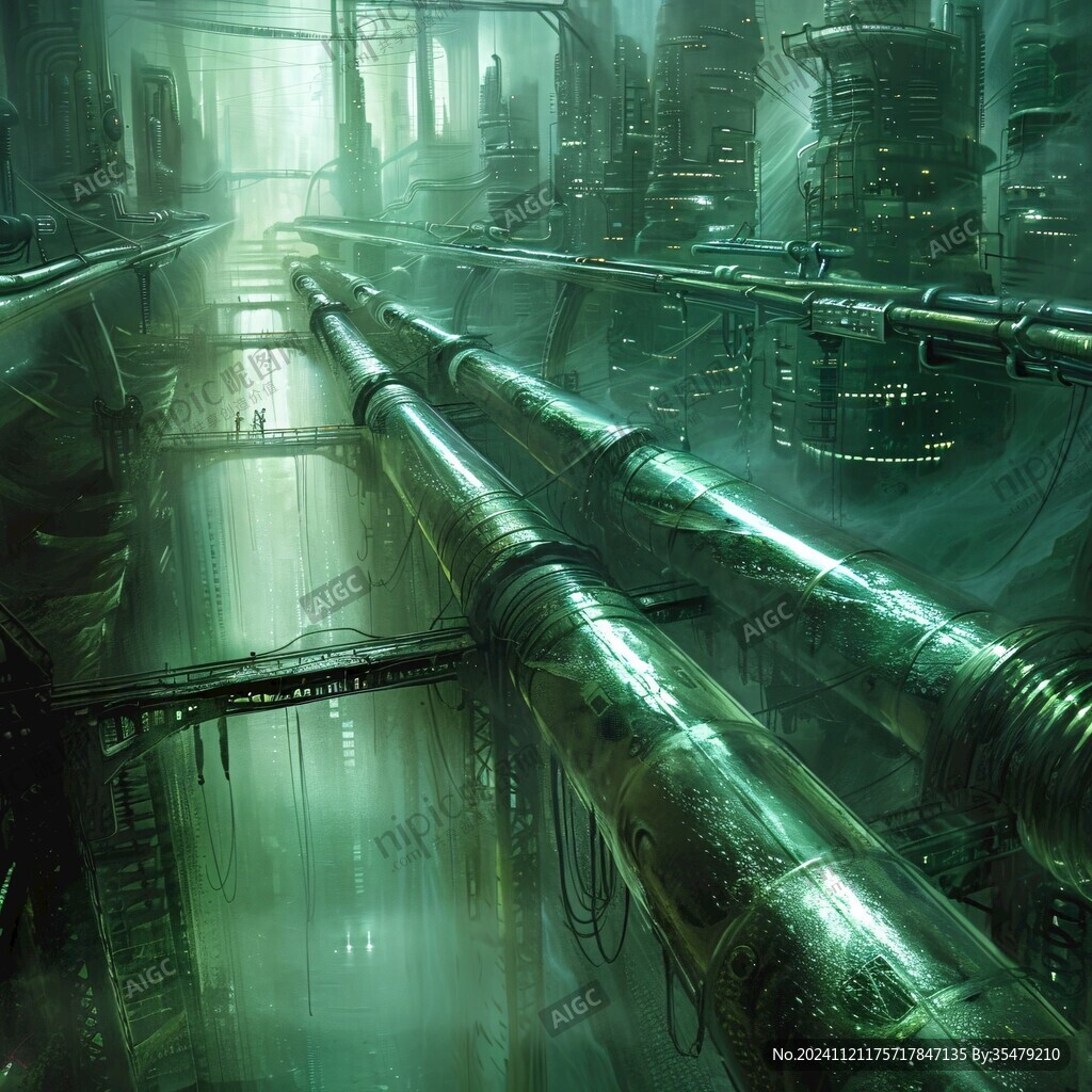 科幻工厂背景