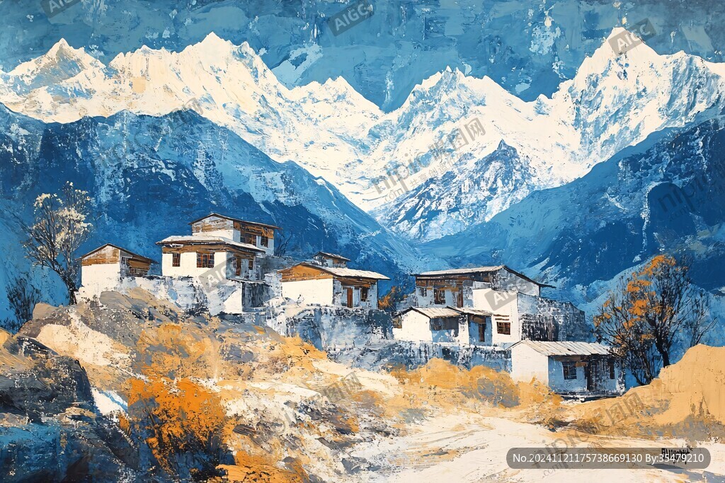 雪峰油画
