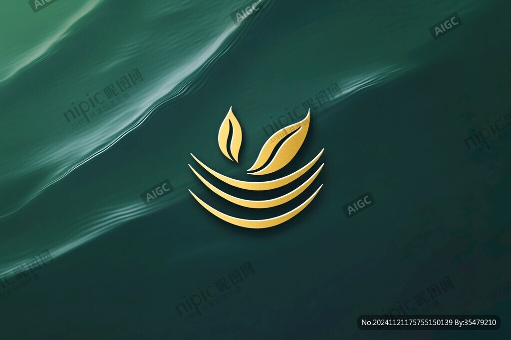 植物精油绿叶logo