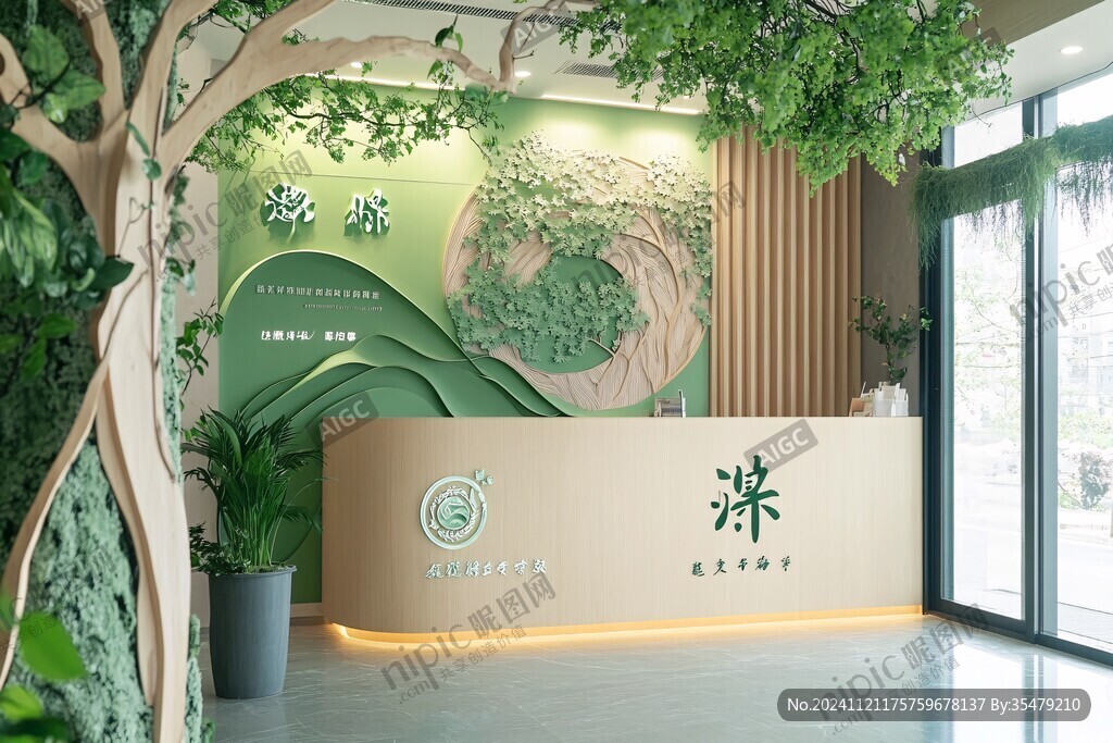 绿色系迎宾区