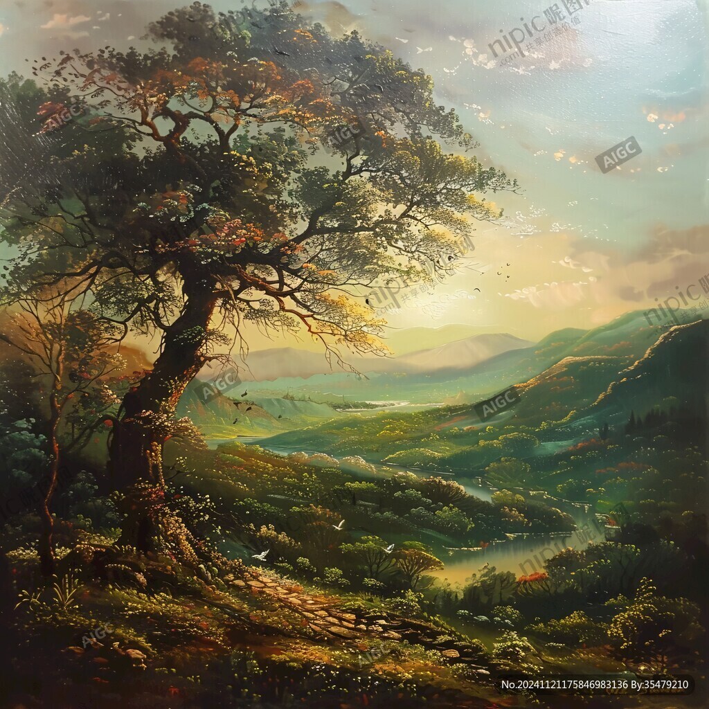 高档复古风景油画