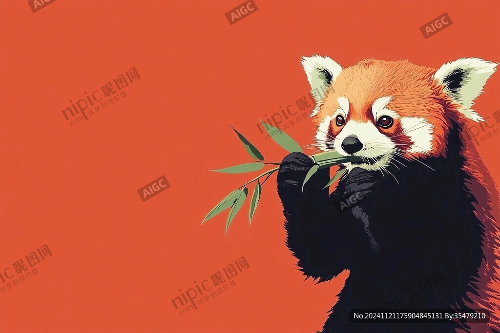 小熊猫插画