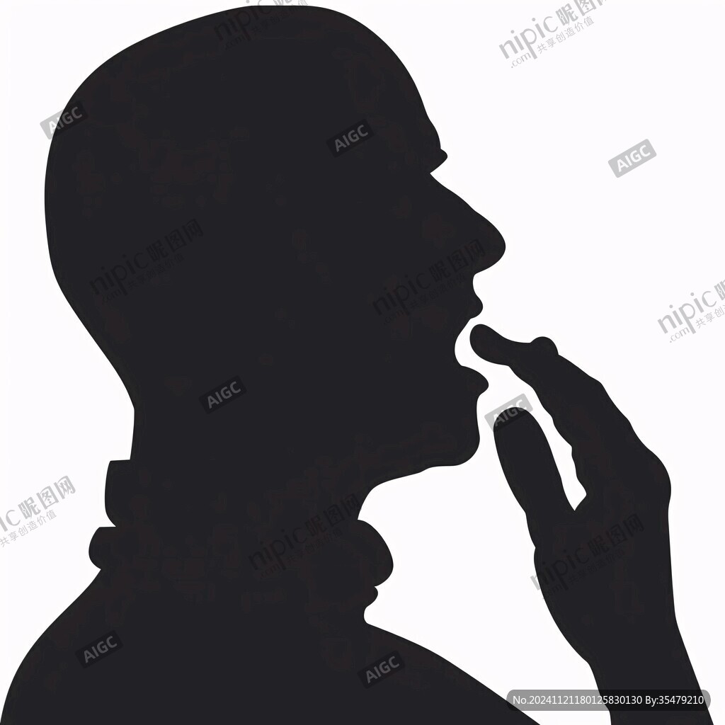 思考人物剪影