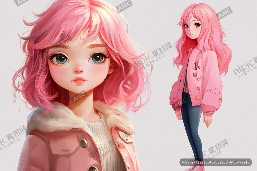 粉色头发少女