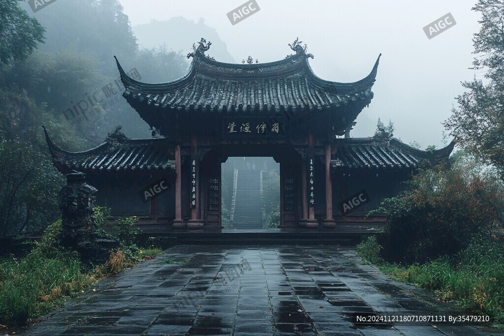 青城山山门图片素材