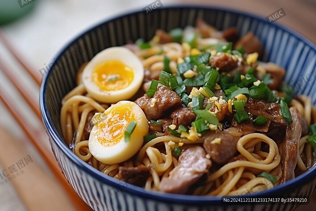 牛肉蛋拌面