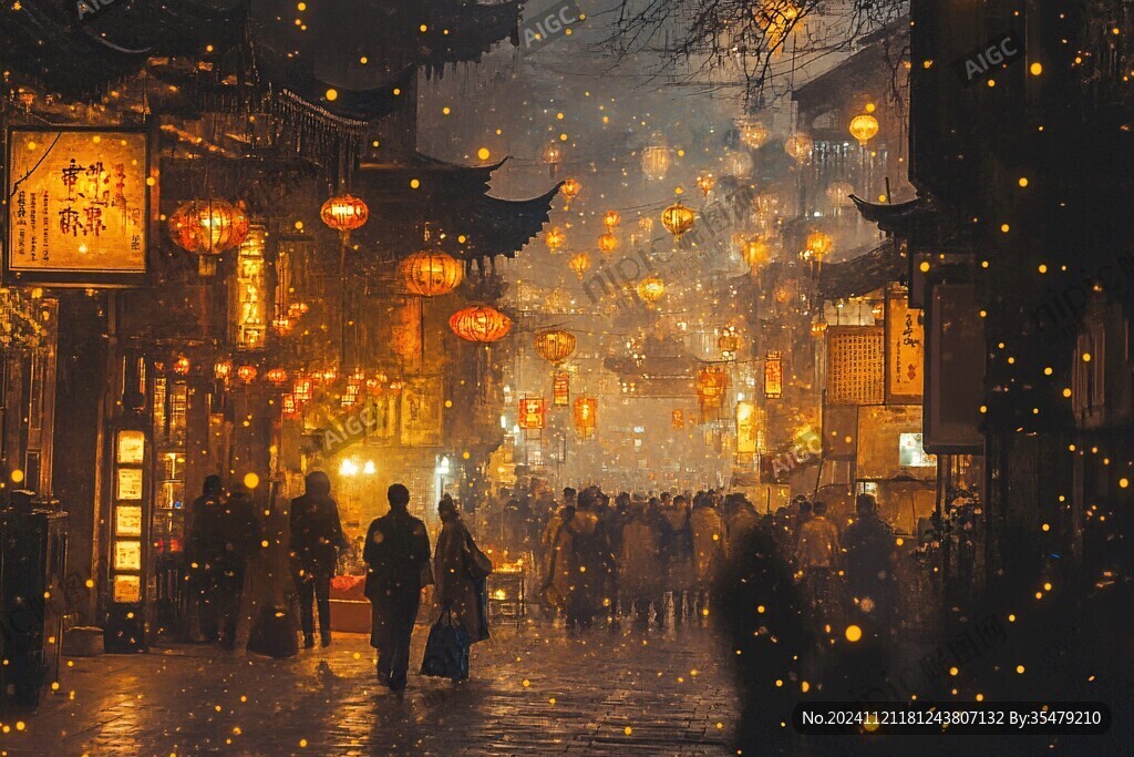 古城夜雪