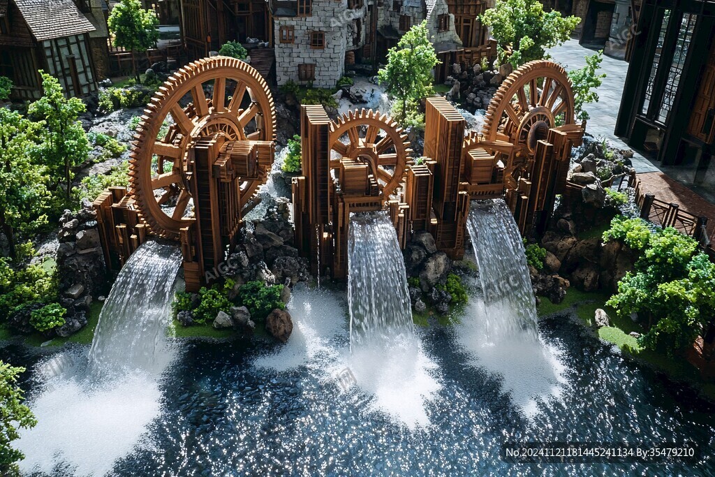 水车造景