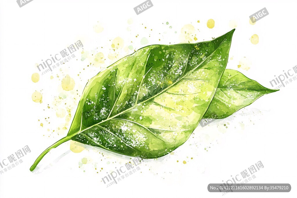 绿色叶片插画