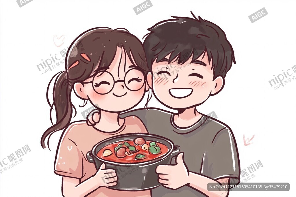 夫妻肺片插画