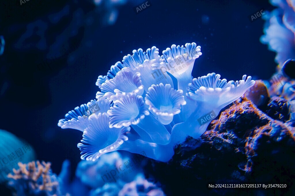 海洋生物卷叶厚丝珊瑚