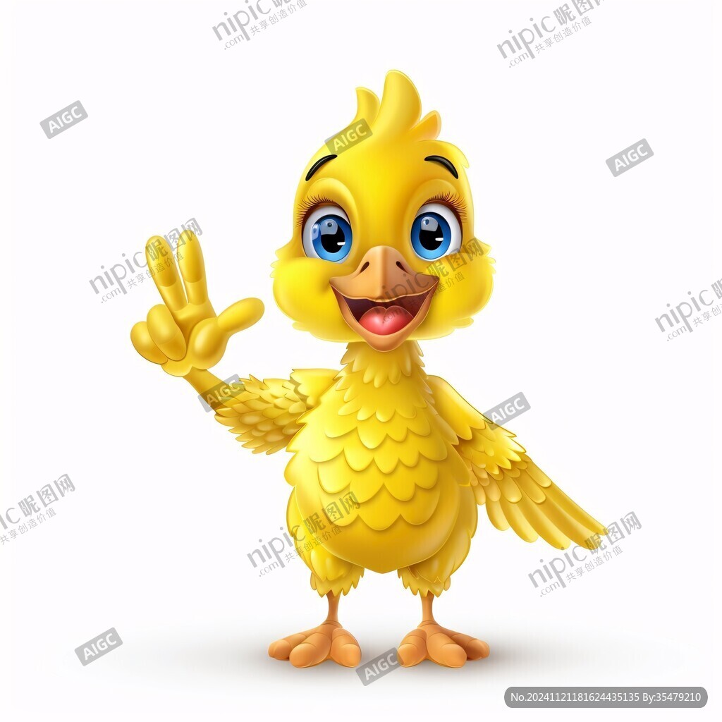 卡通小鸭子吉祥物